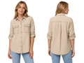 Wholesale Custom Beige Denim Shirt Manufacturer Private Label Button Down Jean Shirt