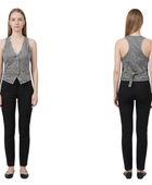 Wholesale Custom Grey Denim Vest Manufacturer Private Label V Neck Jean Waistcoat