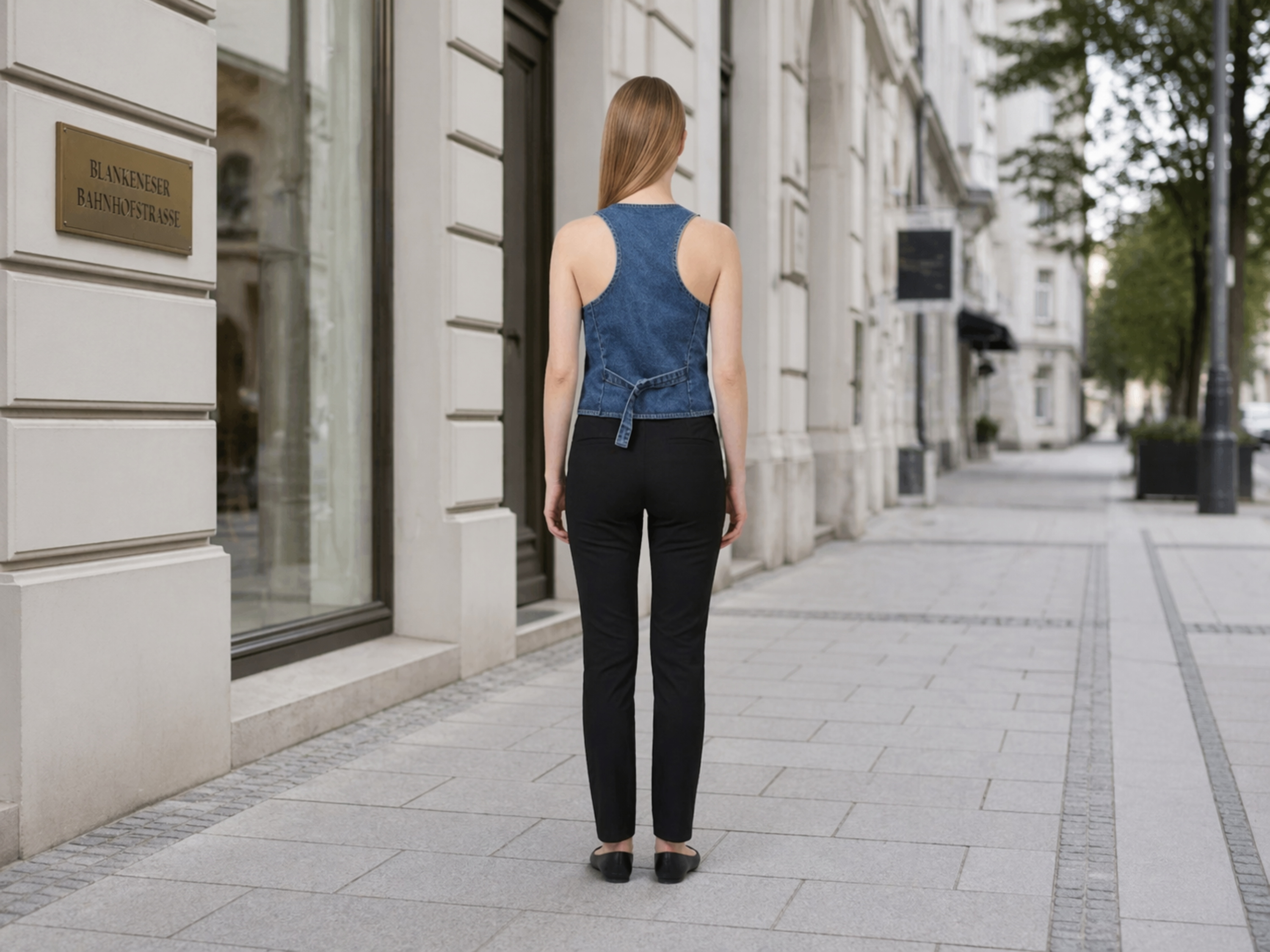 Wholesale Custom Medium Blue Denim Vest Manufacturer Private Label V Neck Jean Waistcoat