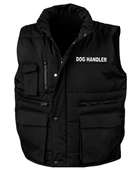Dog Handler Printed Bodywarmer B2B Low MOQ Reflective Uniform Vest Black Workwear