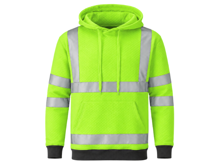 B2B Construction Hooded Sweatshirt Green Custom Construction Uniform Low MOQ
