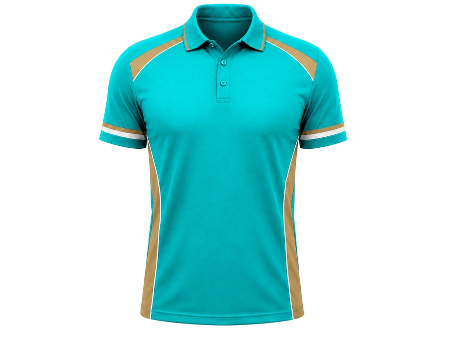 Custom Teal Football Coach Polo Shirt | Wholesale Sideline Teamwear Apparel design preview