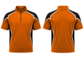 Custom Orange Black Football Coach Quarter-Zip | Wholesale Sideline Teamwear