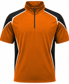 Custom Orange Black Football Coach Quarter-Zip | Wholesale Sideline Teamwear