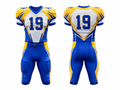 Custom Yellow Blue American Football Uniform | Wholesale Team Jersey and Pants