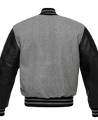 Custom Classic Varsity Jacket B2B Winter Jacket Grey/Black