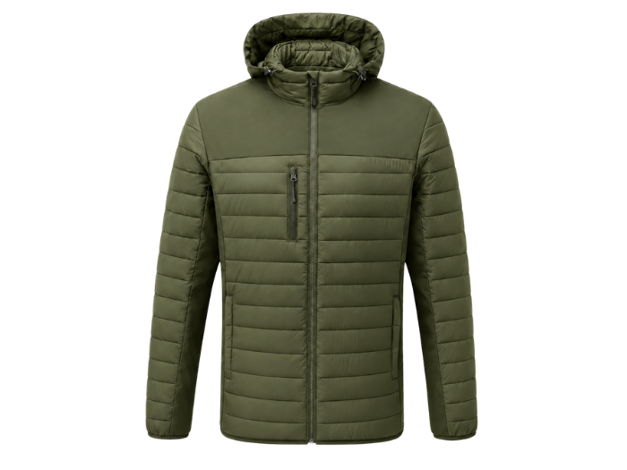 B2B Carpet Fitter Hooded Jacket Olive Low MOQ Custom Flooring Workwear Manufacturer