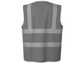 Reflective Braces Waistcoat – Low MOQ B2B Sleeveless Workwear Vest in Grey