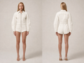 Wholesale Custom White Denim Romper Manufacturer Private Label Long Sleeve Jean Jumpsuit