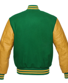 Varsity Jacket Classic B2B Low MOQ Winter Jacket Green/Yellow