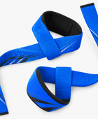 Custom Powerlifting Lifting Straps | Wholesale Weightlifting Lifting Straps | Blue White | Apparels Bridge