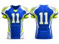 Custom Blue Lime Green American Football Jersey | Wholesale Team Uniform Jersey
