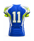 Custom Blue Lime Green American Football Jersey | Wholesale Team Uniform Jersey