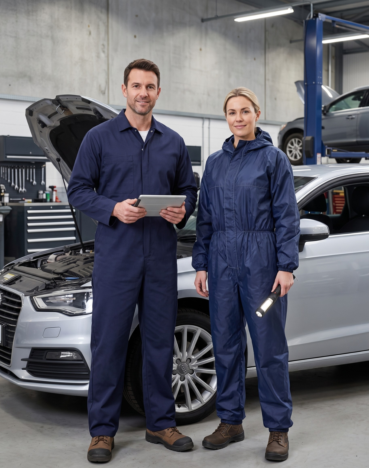Professional mechanic workwear for workshop teams