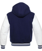 Hoodie Varsity Jacket B2B Low MOQ Winter Jacket Navy/White