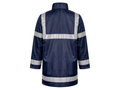 Management Coat for B2B Workwear Supply – Low MOQ Waterproof Reflective Jacket in Navy Blue