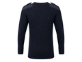 Navy Blue Heavyweight Crew Neck Combat Jumper with Epaulettes