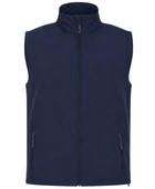 B2B Navy Soft Shell Gilet Low MOQ Custom Hairdressing Workwear