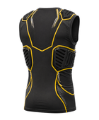 Custom Black Yellow American Football Padded Compression Shirt | Wholesale Team Base Layer