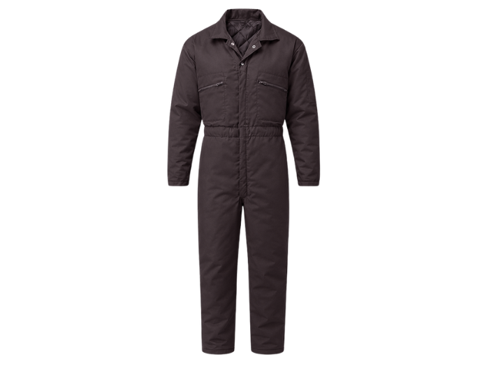 Padded Boilersuit Agriculture Charcoal Brown B2B Low MOQ Custom Farm front design preview