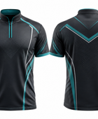 Custom Charcoal Teal Darts League Shirt