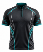 Custom Charcoal Teal Darts League Shirt