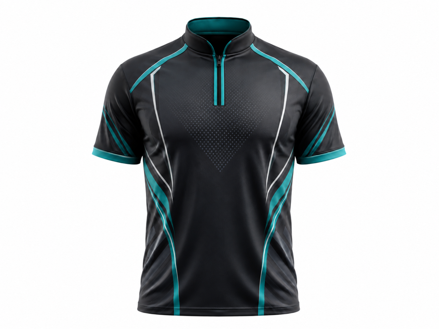 Custom Charcoal Teal Darts League Shirt