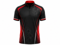 Custom Black Red Darts League Quarter-Zip Shirt