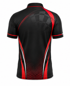 Custom Black Red Darts League Quarter-Zip Shirt