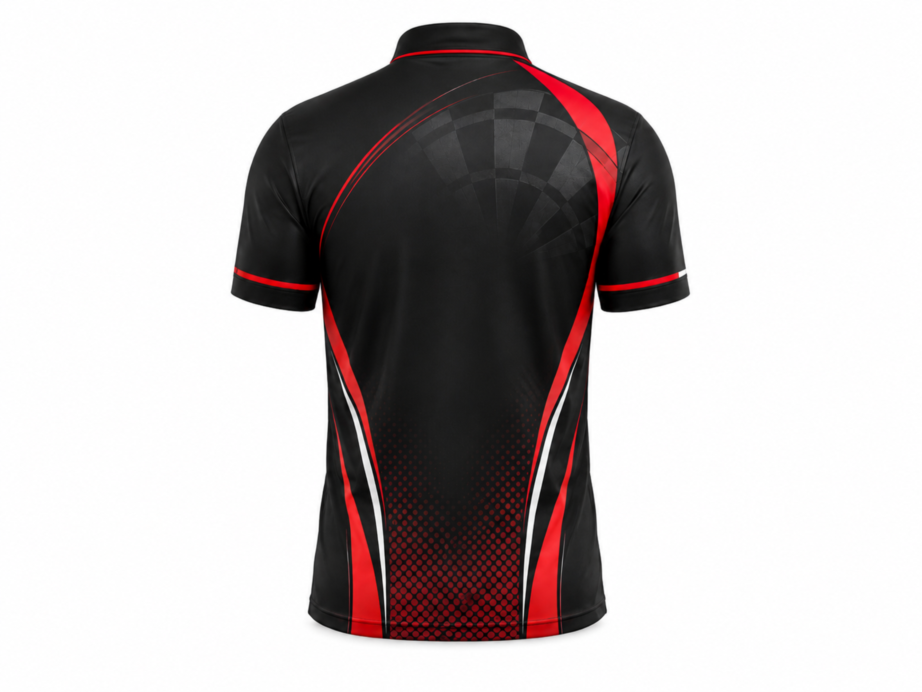 Custom Black Red Darts League Quarter-Zip Shirt