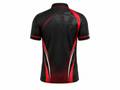 Custom Black Red Darts League Quarter-Zip Shirt