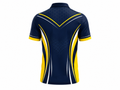 Custom Navy Yellow Darts League Quarter-Zip Shirt