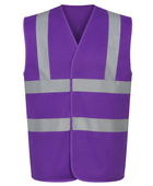 Reflective Braces Waistcoat – Low MOQ B2B Sleeveless Workwear Vest in Purple