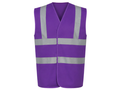 Reflective Braces Waistcoat – Low MOQ B2B Sleeveless Workwear Vest in Purple