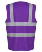 Reflective Braces Waistcoat – Low MOQ B2B Sleeveless Workwear Vest in Purple