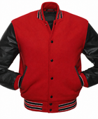 B2B Classic Varsity Jacket Red/Black Winter Jacket Low MOQ