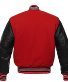 B2B Classic Varsity Jacket Red/Black Winter Jacket Low MOQ