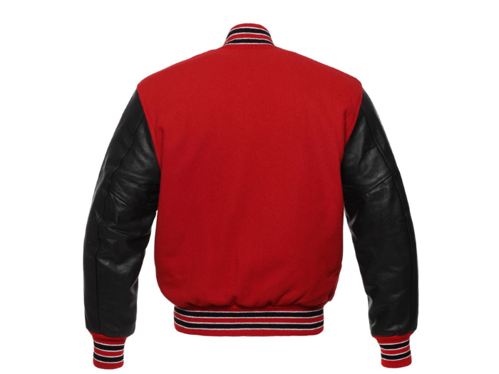 B2B Classic Varsity Jacket Red/Black Winter Jacket Low MOQ