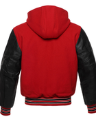 Custom Hoodie Varsity Jacket B2B Winter Jacket Red/Black