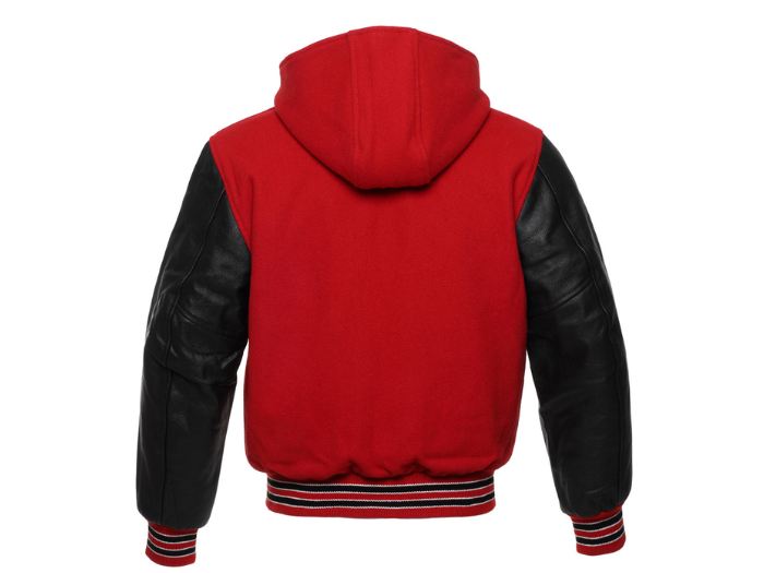 Custom Hoodie Varsity Jacket B2B Winter Jacket Red/Black