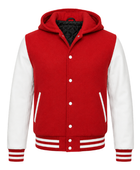 Hoodie Varsity Jacket B2B Winter Jacket Red/White