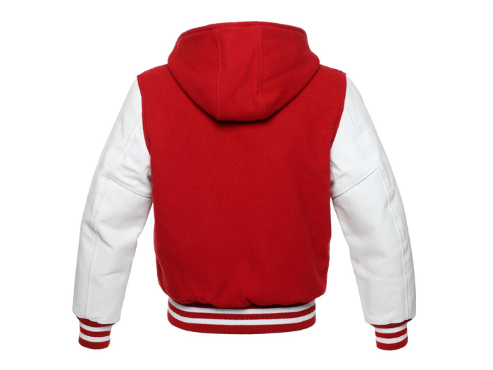 Hoodie Varsity Jacket B2B Winter Jacket Red/White
