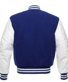Wool Classic Varsity Jacket B2B Custom Winter Jacket Blue/White