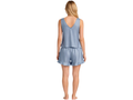Wholesale Satin Ruffled Short Set | Custom Dusty Blue Sleepwear Manufacturer for Private Label Brands