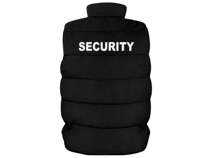 Security Printed Bodywarmer B2B Low MOQ Reflective Uniform Vest Black Workwear