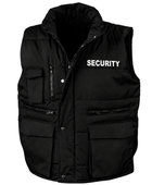 Security Printed Bodywarmer B2B Low MOQ Reflective Uniform Vest Black Workwear