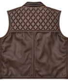 Leather Shooting Vest B2B Low MOQ Hunting Chocolate Brown