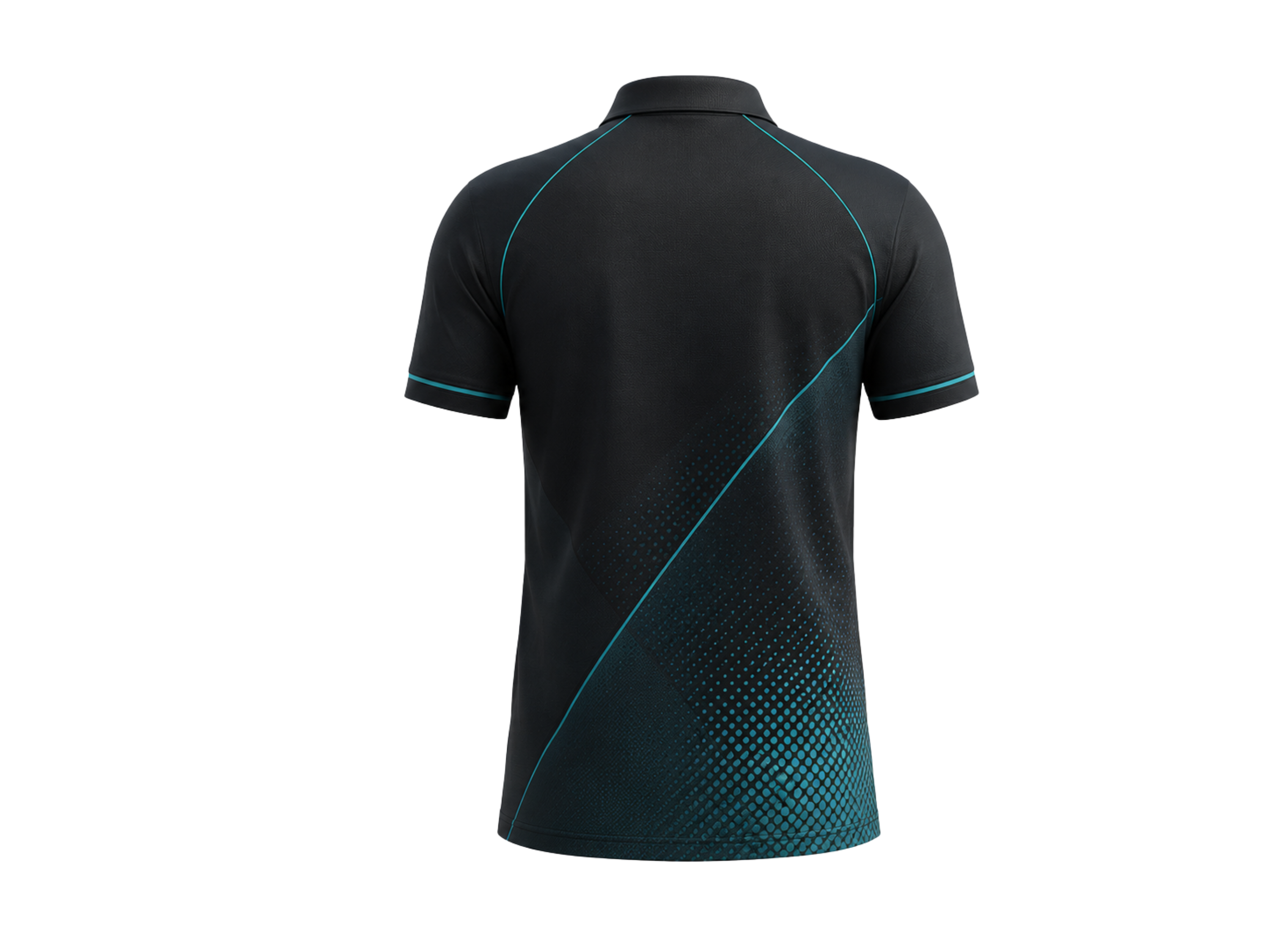 Darts Polo Jersey Black Teal Sponsor Team Shirt for Wholesale Buyers