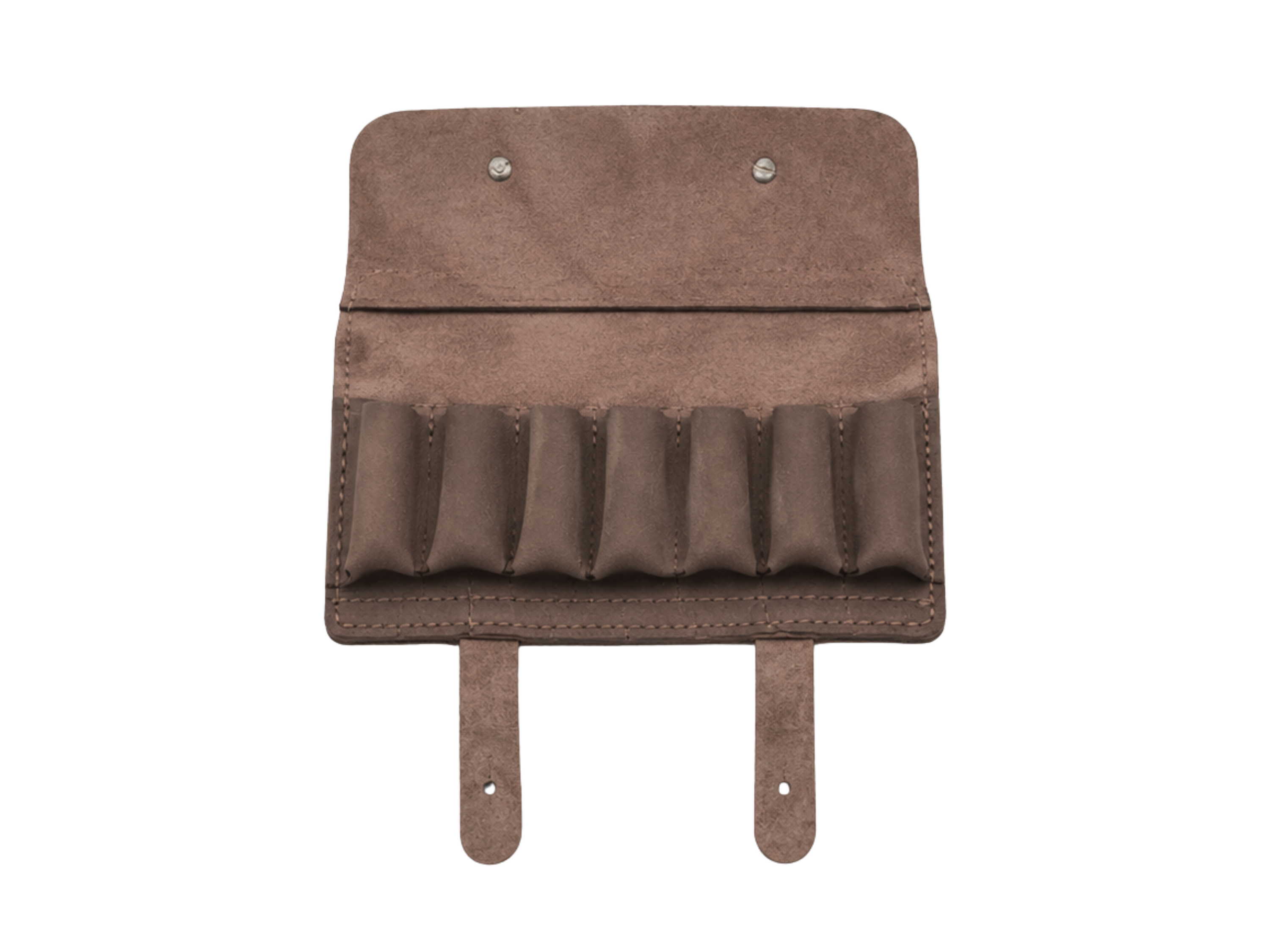 Custom Taupe Brown Leather Hunting Pouch B2B