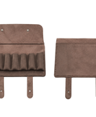 Custom Taupe Brown Leather Hunting Pouch B2B